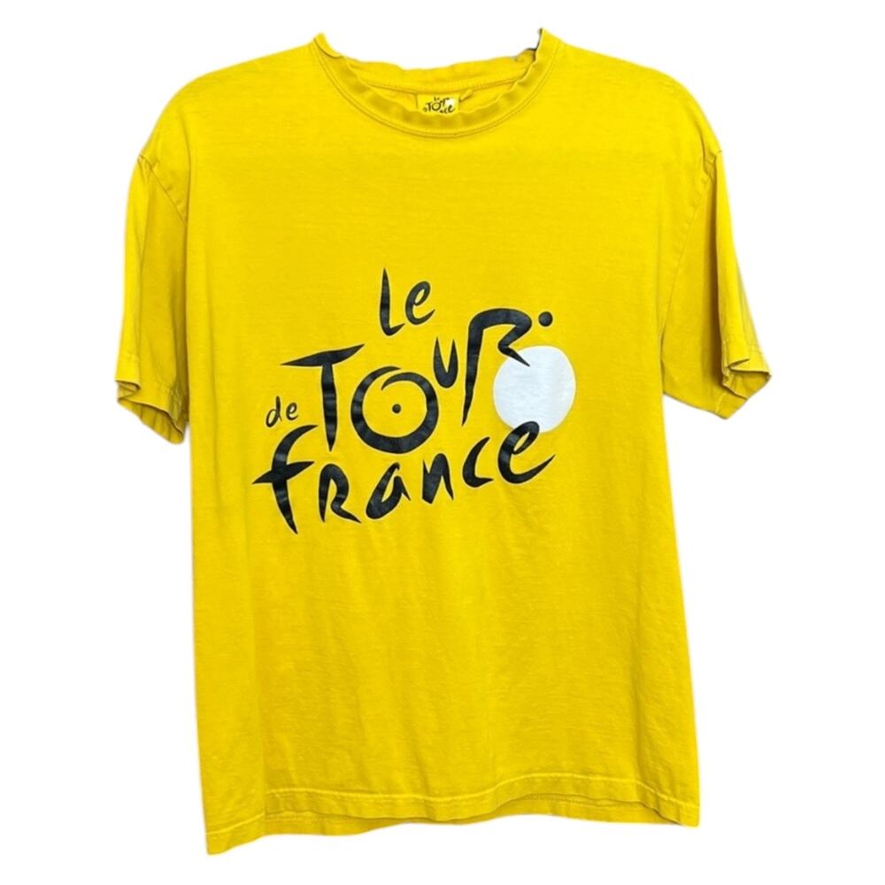 Le Tour de France Official Yellow T-Shirt 100% Cotton Graphic Tee - L